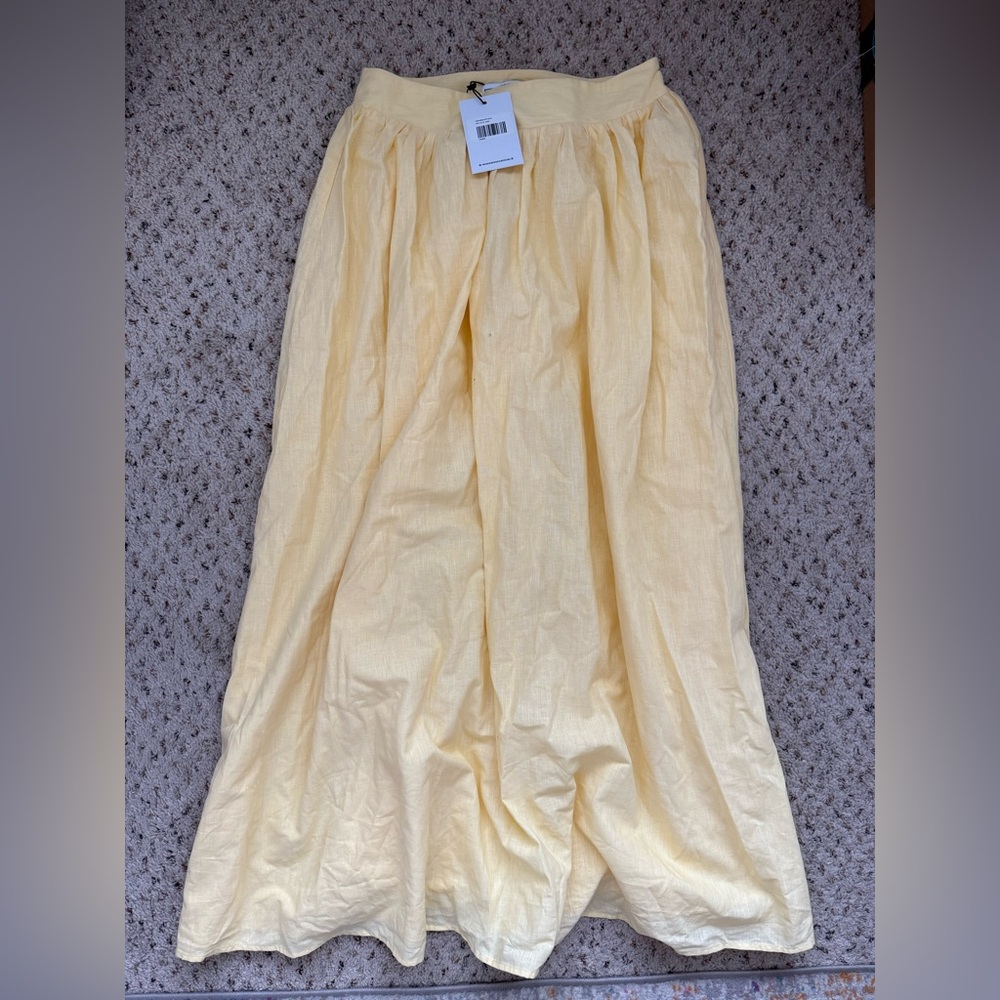 Princess Polly Light Yellow Skirt